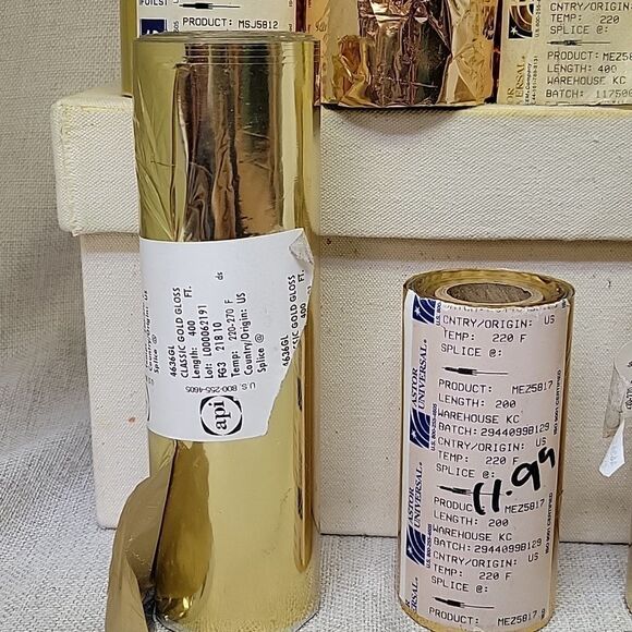 Crown Leaf, API, Astwr Universal Foil Rolls - Gold (Set 2) - Picture 2 of 6